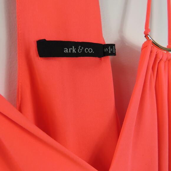 Ark & Co. Y2k Neon Peach Pink Strappy Tank Top Small - Picture 4 of 6